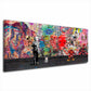 Street Art Ikonen Collage Duck & Albert Wandbild