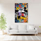Süßes Maus Paar Pop Art mit roten Herzen Wandbild