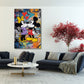 Süßes Maus Paar Pop Art mit roten Herzen Wandbild