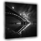 Theodor-Heuss-Brücke Mainz bei Nacht schwarz weiß Wandbild