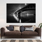 Theodor-Heuss-Brücke Mainz schwarz weiß Wandbild