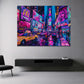 Times Square bei Nacht Neon Pop Art Wandbild