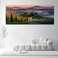 Toskana Landschaft im Abendlicht Panorama Wandbild