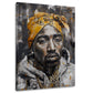 Tupac mit goldenem Bandana Wandbild