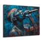 Tupac Shakur Portrait blau in Pastelltönen Wandbild