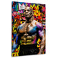 Tyson Boxlegende im bunten Graffiti Pop Art Stil Wandbild