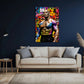 Tyson Boxlegende im bunten Graffiti Pop Art Stil Wandbild