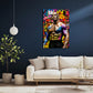 Tyson Boxlegende im bunten Graffiti Pop Art Stil Wandbild