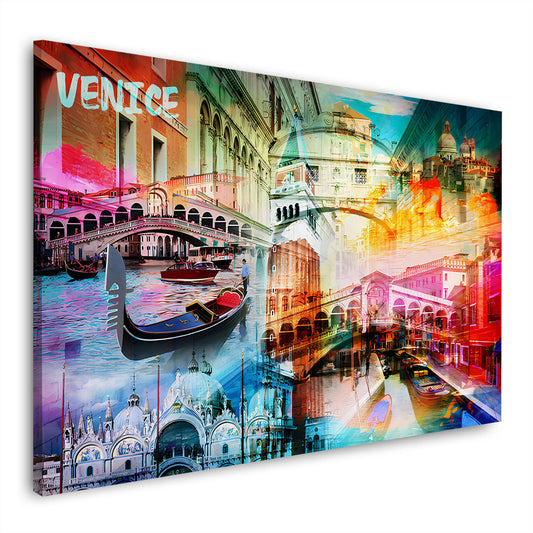 Venedig Gondeln Rialtobrücke Kanäle Architektur Wandbild