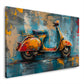 Abstrakte Vespa expressives Gemälde Wandbild