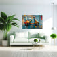 Abstrakte Vespa in expressivem Stil als Wandbild