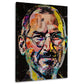 Porträt als bunte Papier Collage Wandbild im Hochformat