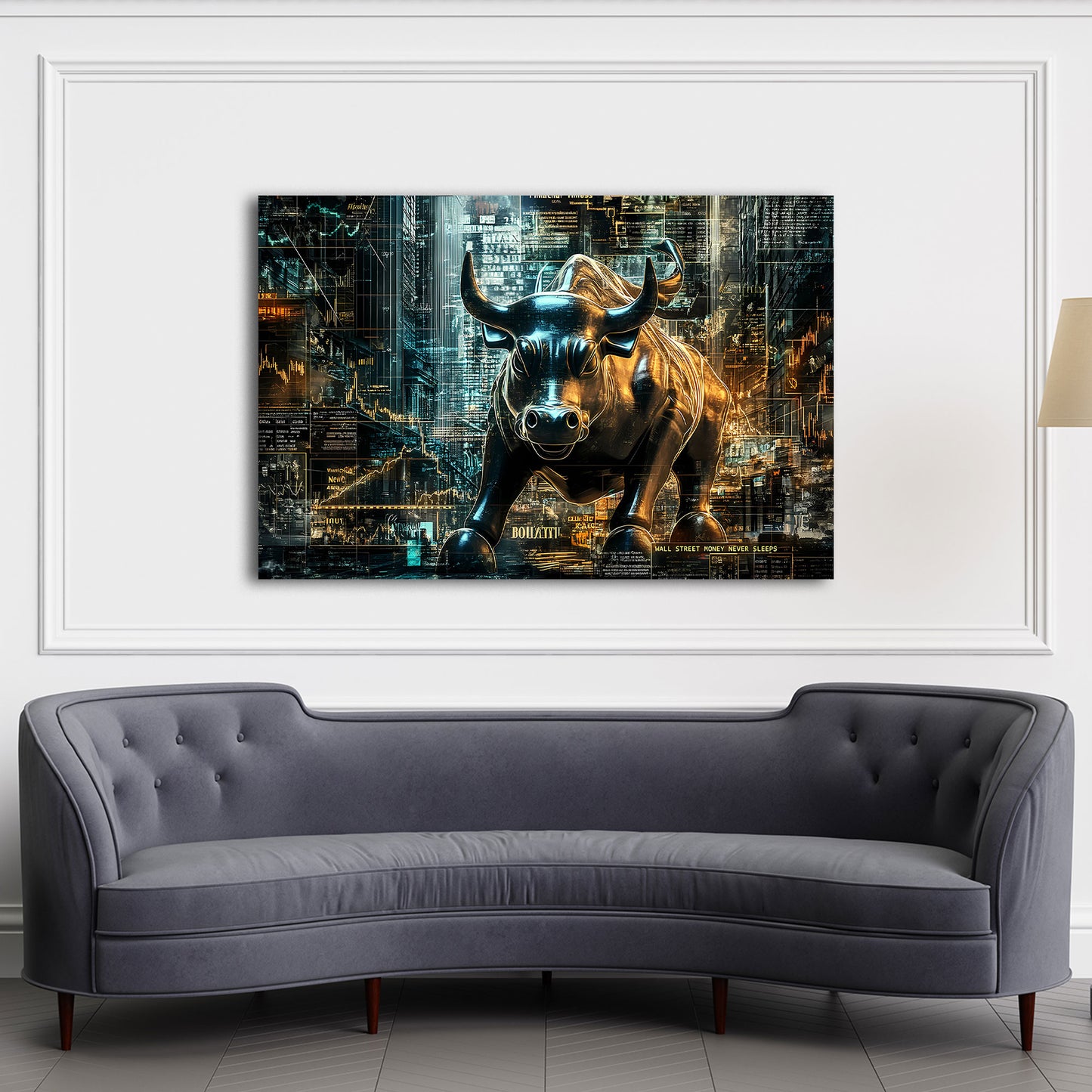 Wall Street Bulle Börse Geld und Erfolg Wandbild