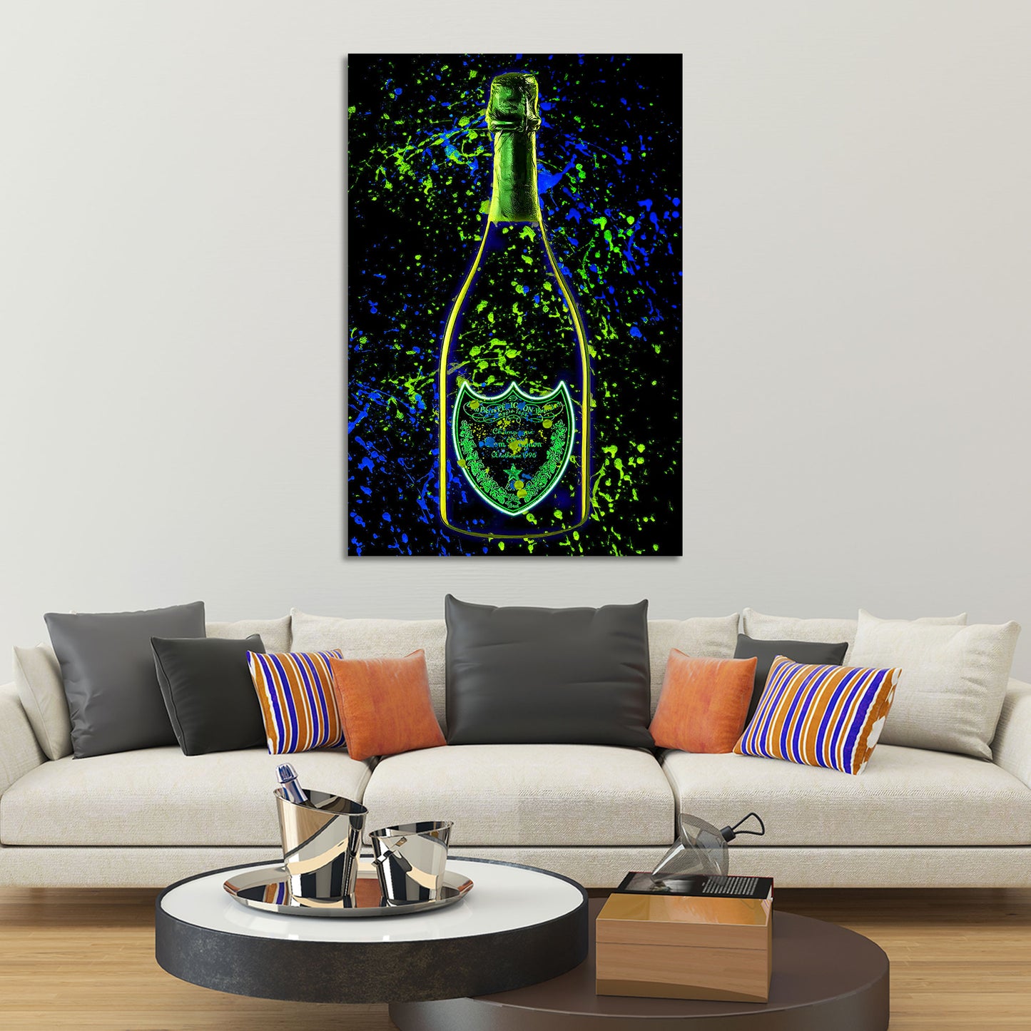 Wandbild Flasche Pop Art Lifestyle Kunstwerk