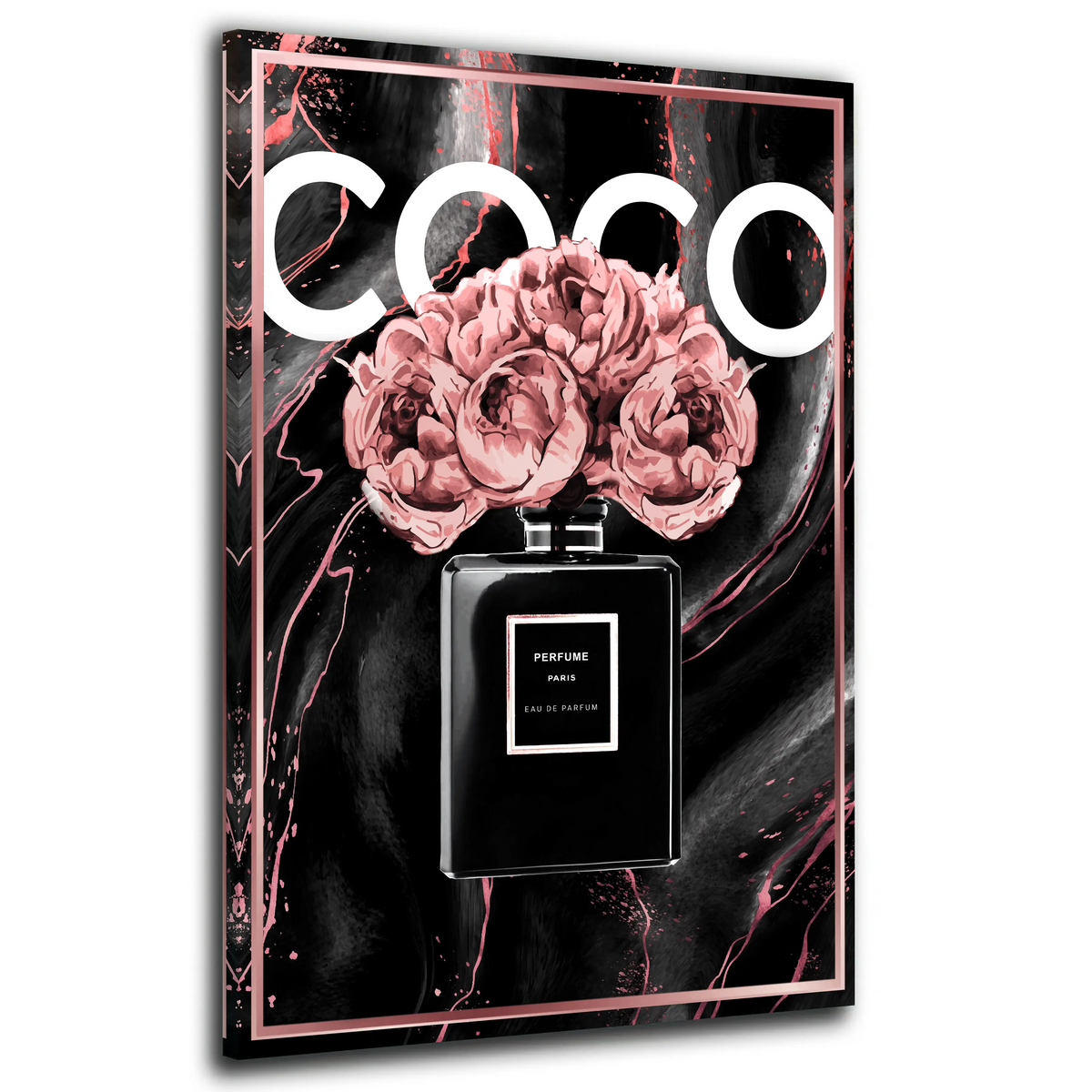 Parfüm Rosa Schwarz – Wandbild