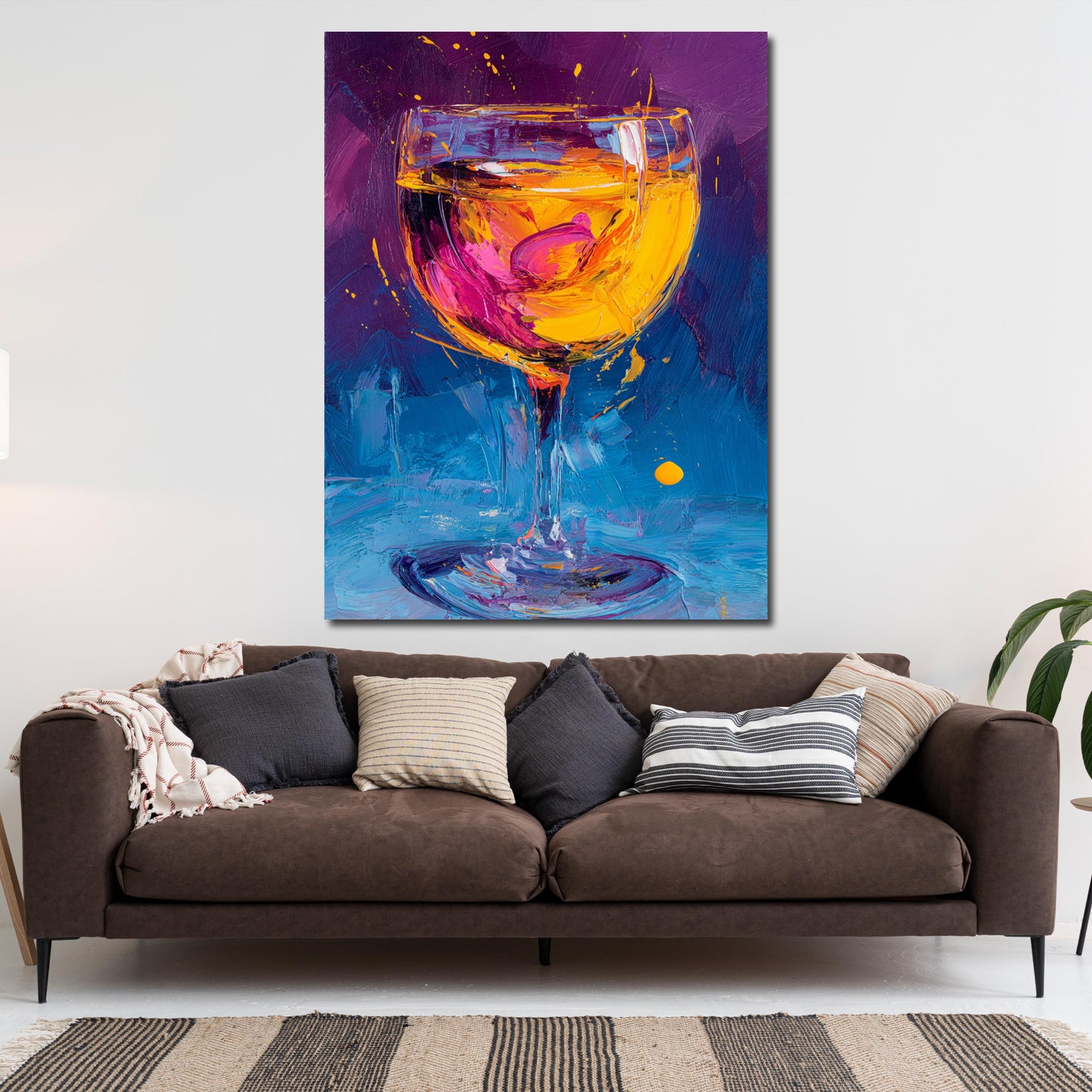 Weinglas Pop Art abstrakt Wandbild