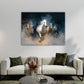 Weiße Pferde im Nebel kraftvolles Herdenbild Wandbild