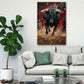Wilder Stier Wandbild im Raum