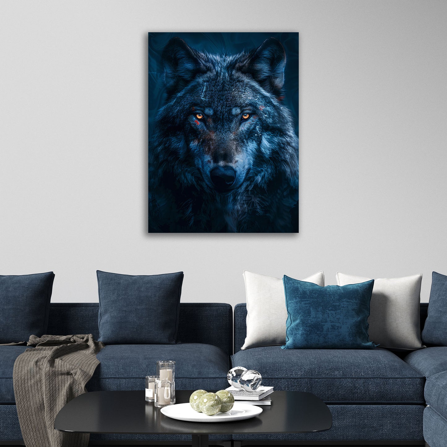 Wolf Porträt Nahaufnahme Wildtier Ausdruck Wandbild