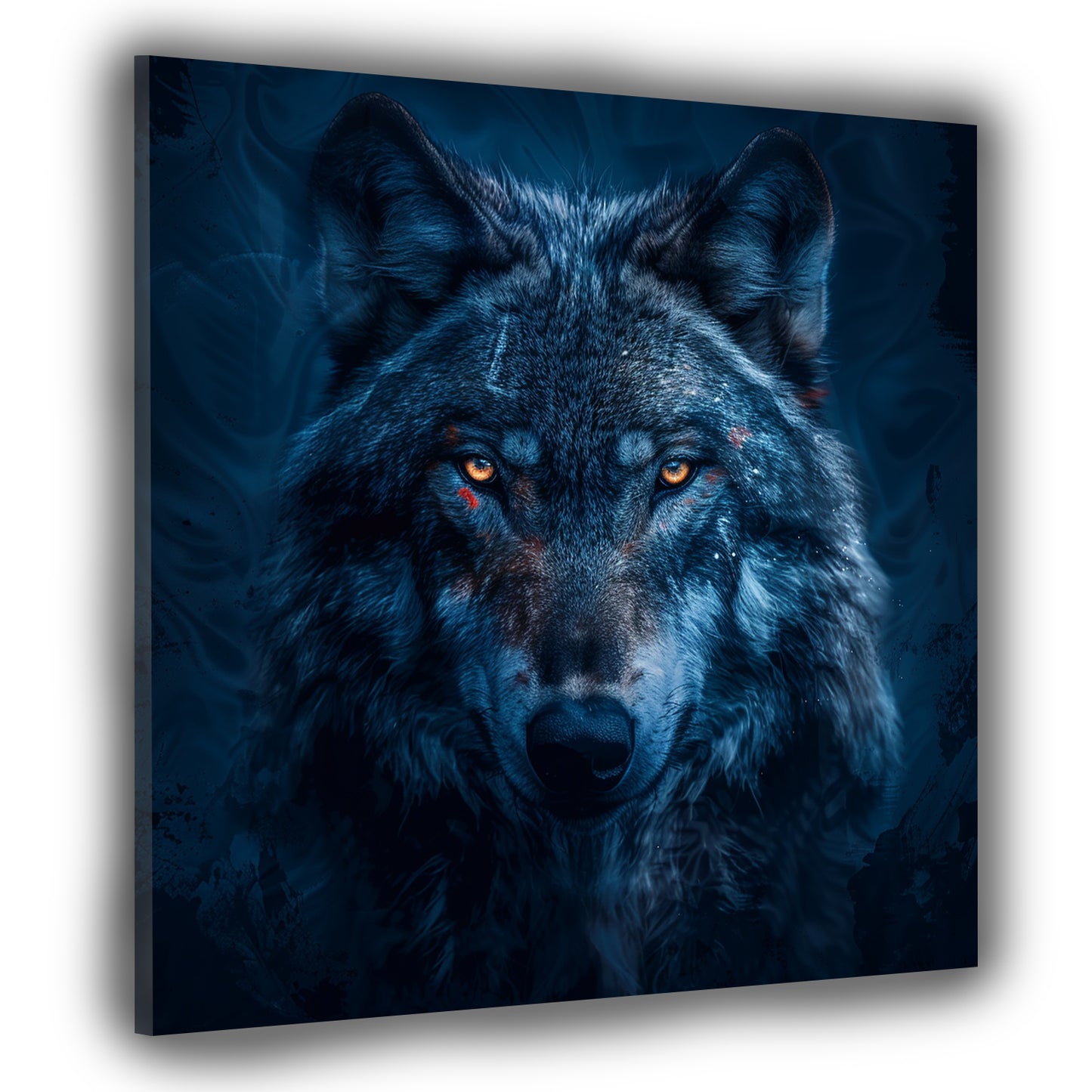 Wolf Porträt Wildtier Nahaufnahme Blick Wandbild