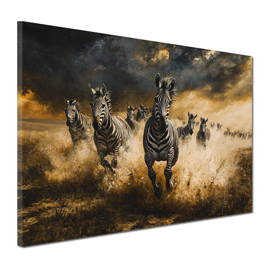 Zebras Dynamik Wandbild