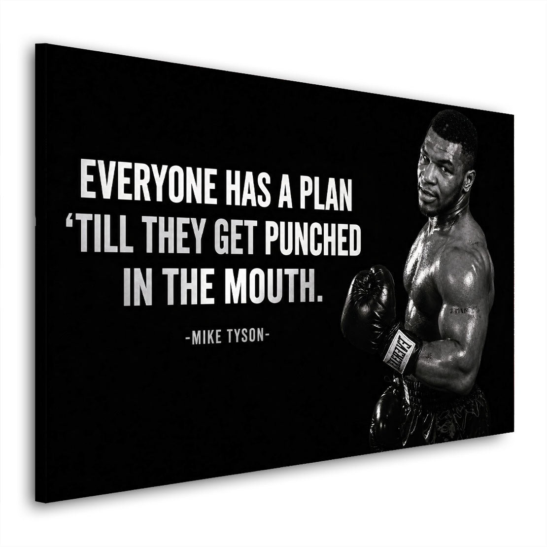 Zitat Sport Wandbild Motivation Mike Everyone has a Plan