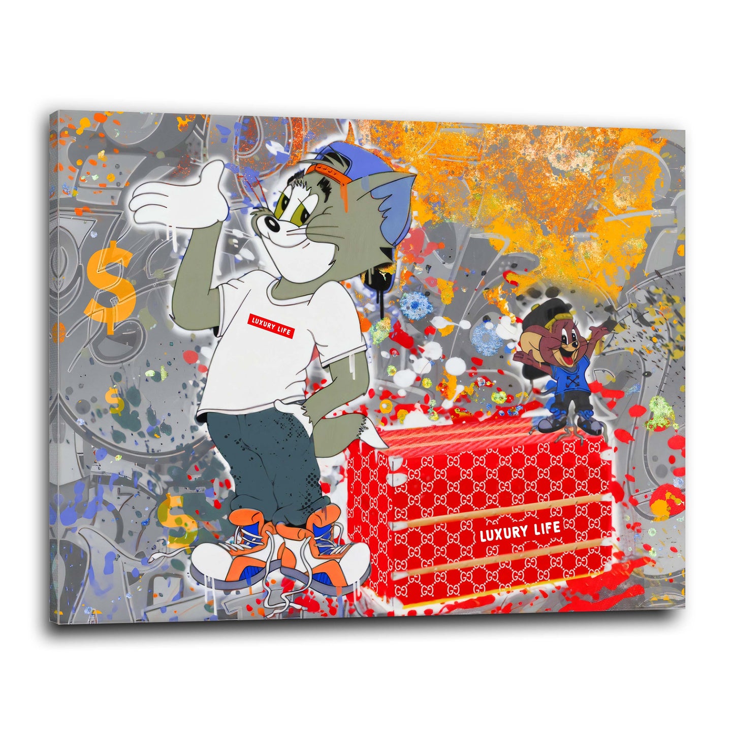 Wandbild Leinwandbild Comic Tom Luxury Life Pop Art Style