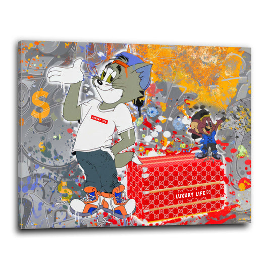 Wandbild Leinwandbild Comic Tom Luxury Life Pop Art Style