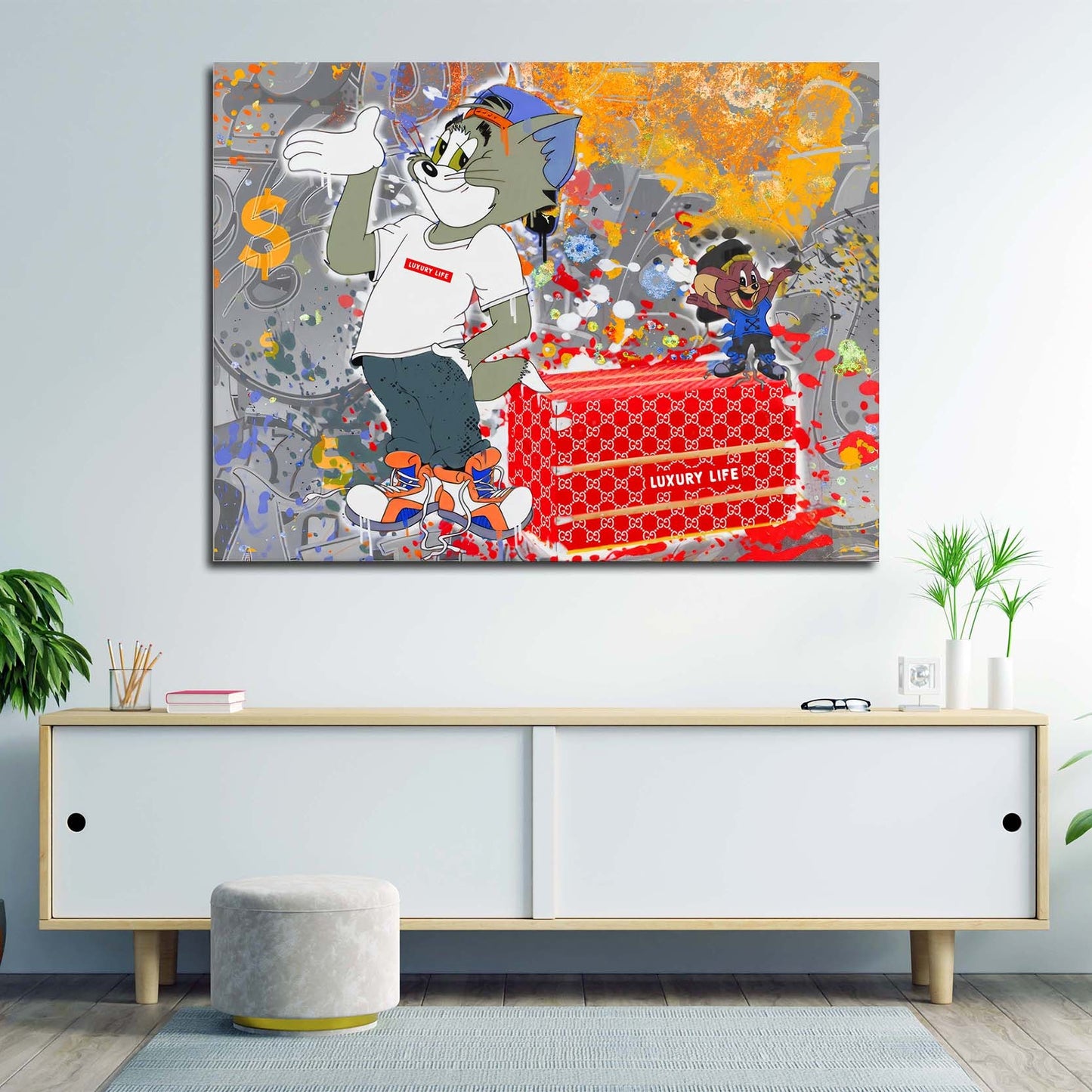 Wandbild Leinwandbild Comic Tom Luxury Life Pop Art Style
