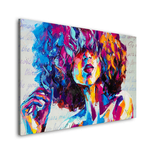 Wandbild Frau Paint Pop Art Style Kunstwerk