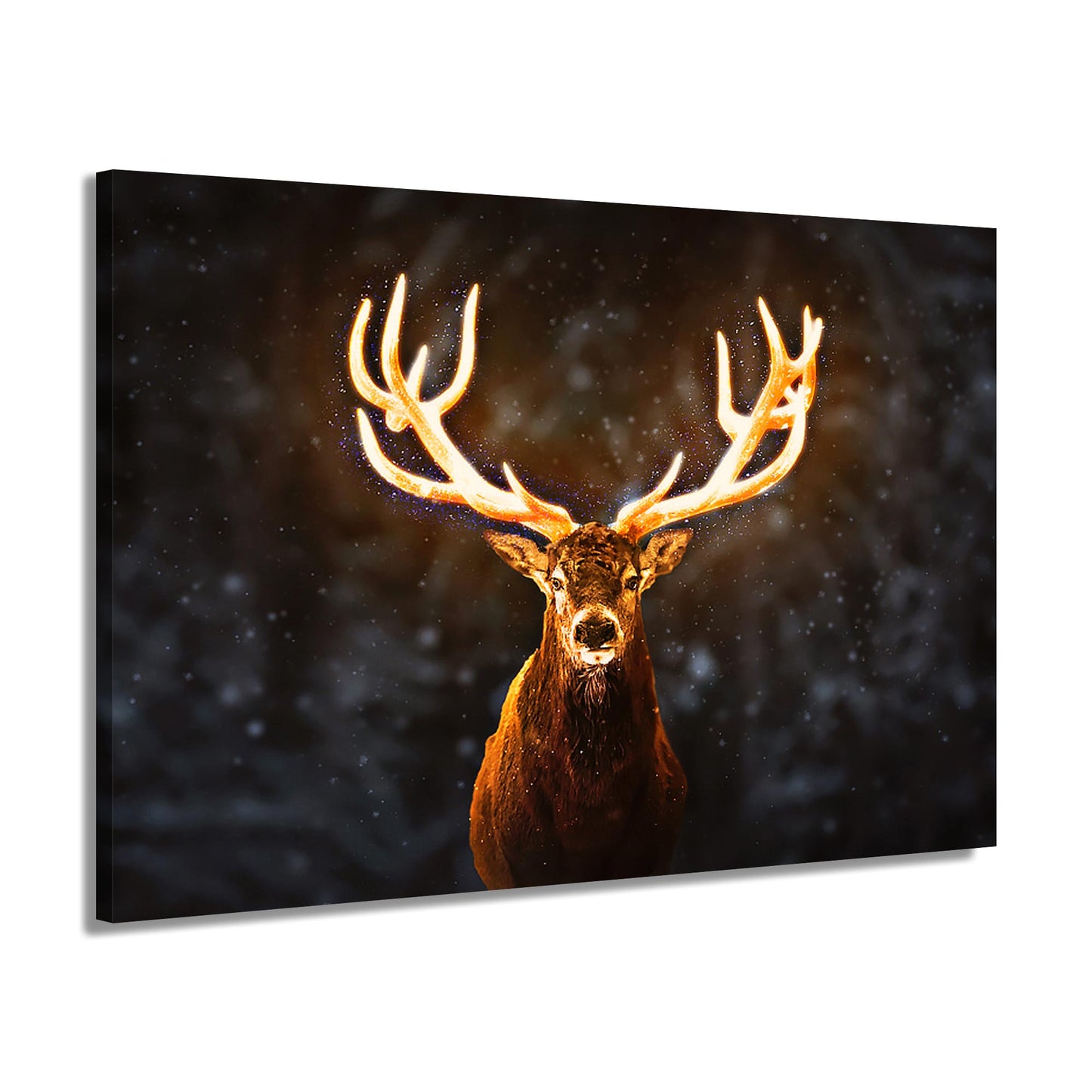 Wandbild Hirsch Let It Snow, Tiere