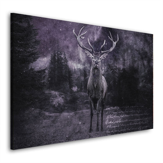 Wandbild Hirsch Black Style