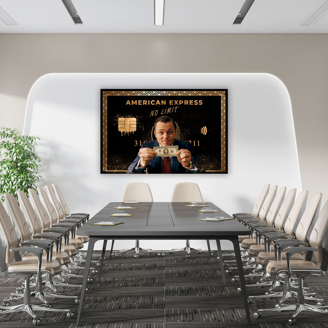 Wandbild Wolf of Wallstreet Börse Motvation Karte No Limit