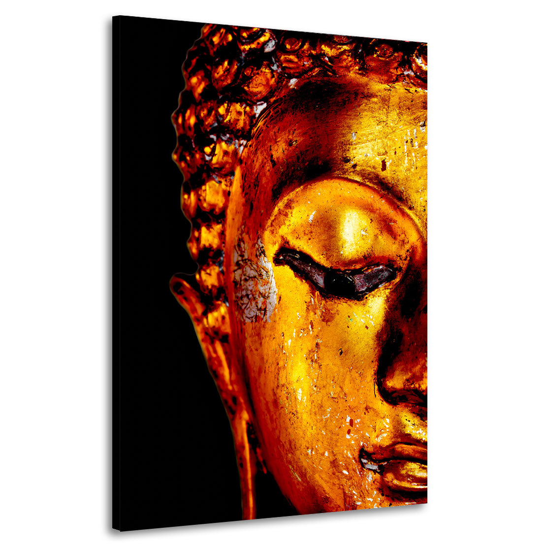 Wandbild Kunst Buddha meditativ Gold Edition