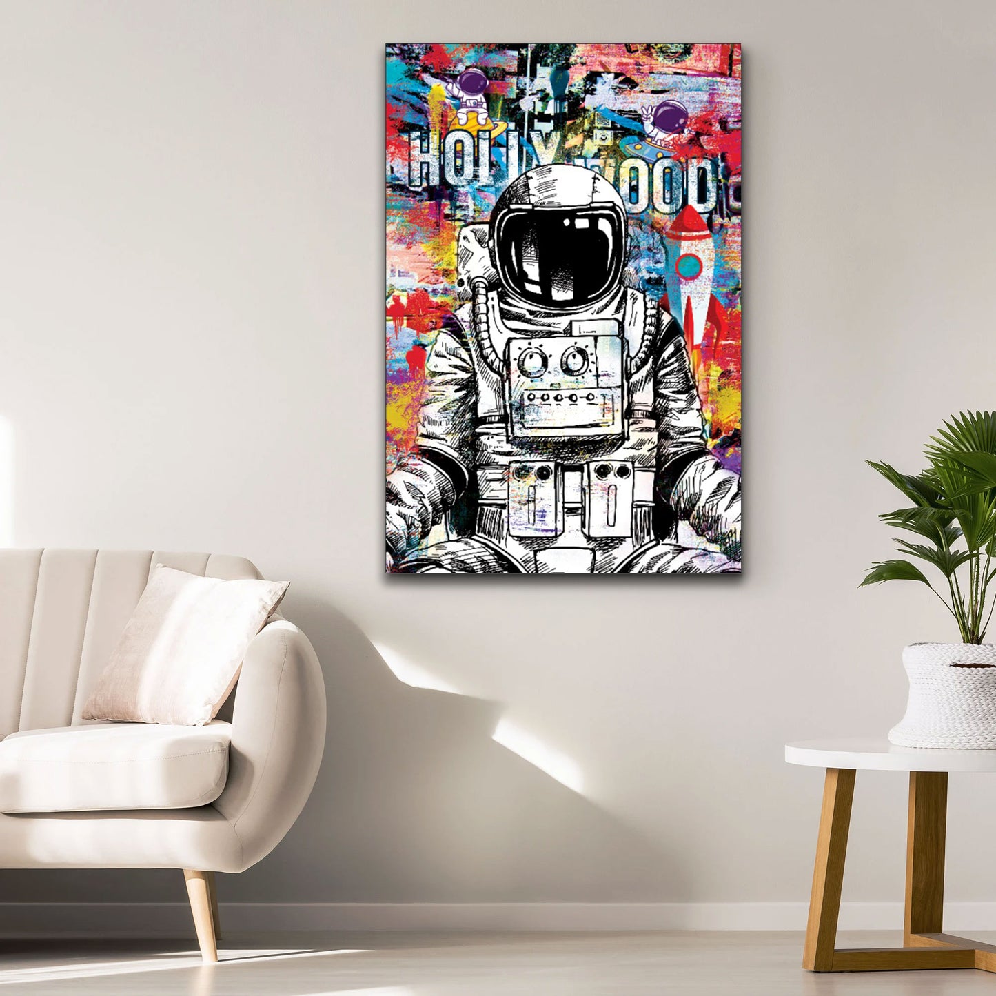 Wandbild Astronaut Pop Art Style