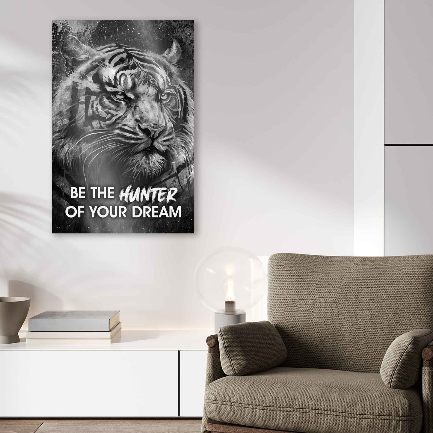 Wandbild Motivation Tiger Be The Hunter