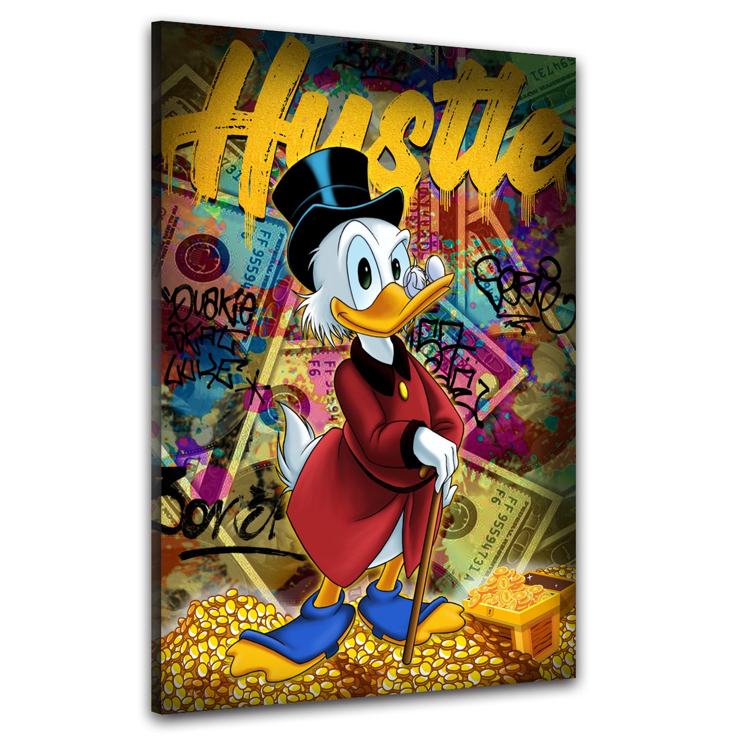 Wandbild Pop Street Art Duck Hustle