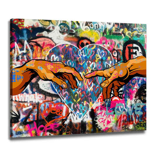 Wandbild Pop Street Art Kunstwerk Touch Of Love