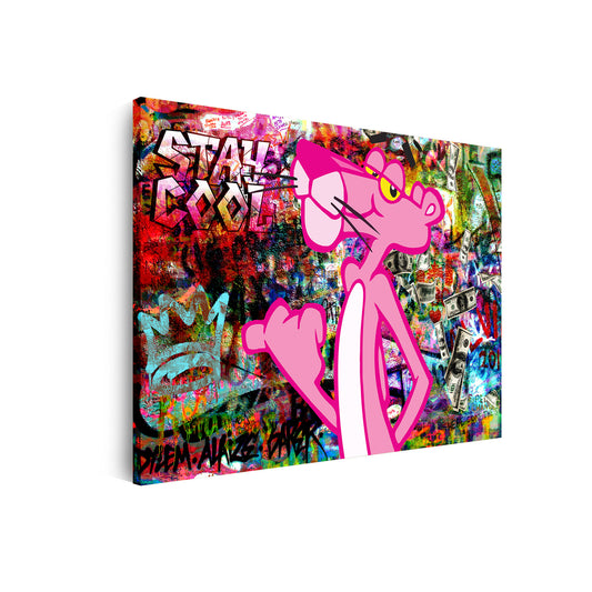Wandbild Stay Cool Panther Street Art Comic