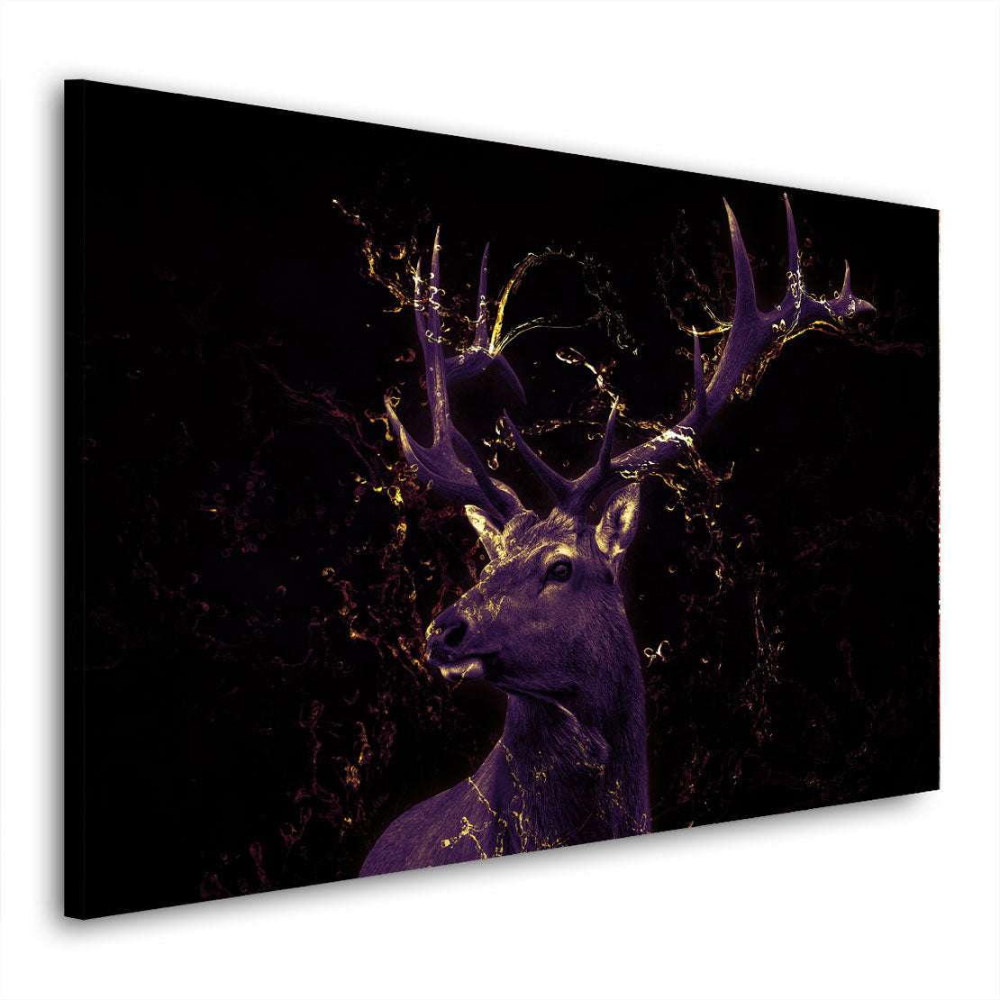 Wandbild abstrakt Hirsch Gold Edition