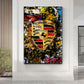 Wandbild abstrakte Kunst Auto Sport Sportwagen Pop Art