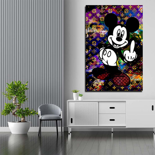 Wandbild Pop Art Luxury Mickey, Kunstwerk Comic