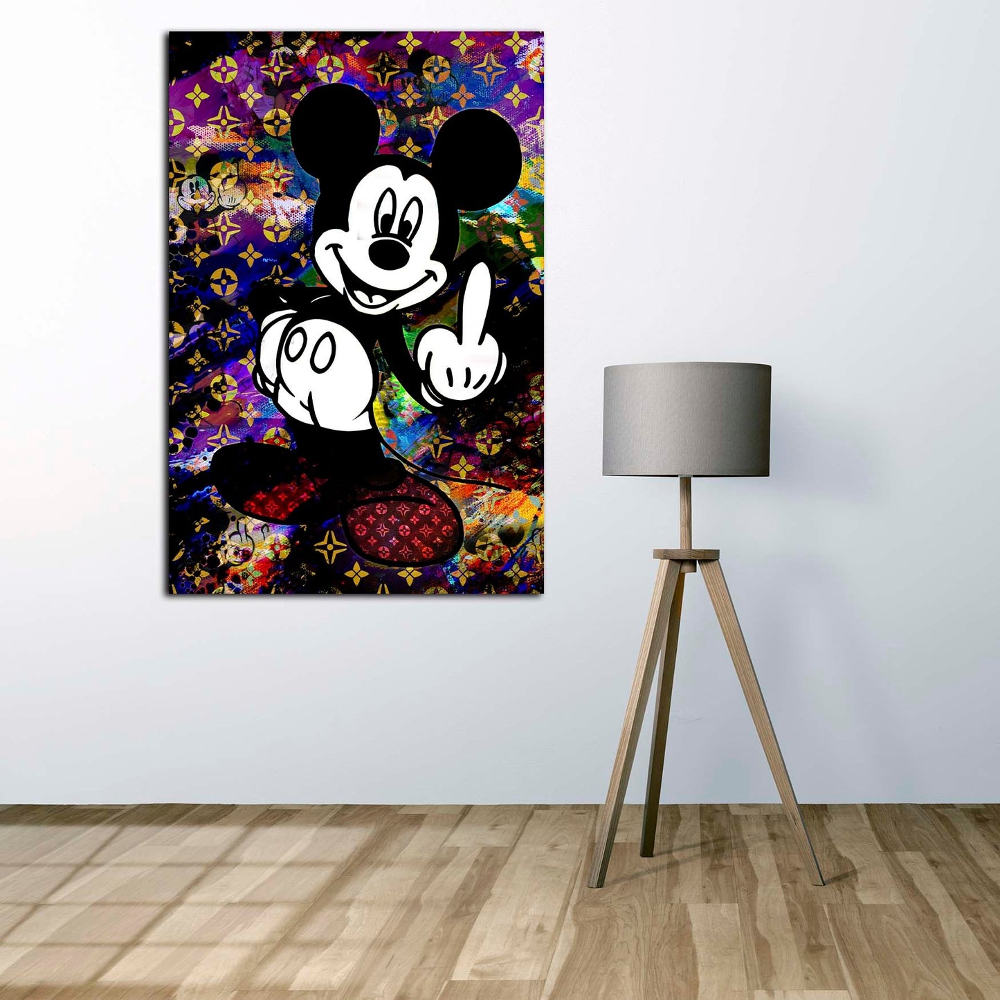 Wandbild Pop Art Luxury Mickey, Kunstwerk Comic