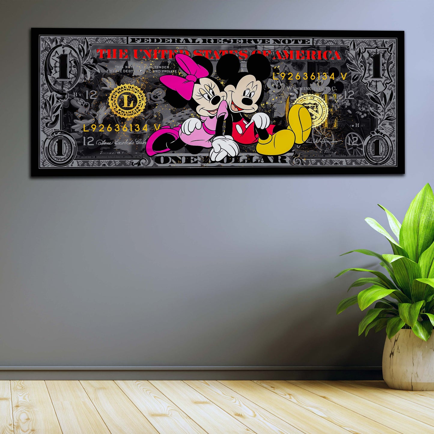 Wandbild Comic Minnie Mickey Kunstwerk