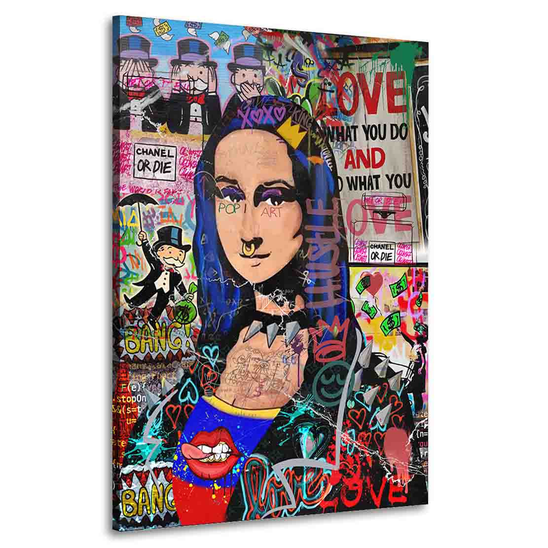 Wandbild Pop Art Kunstwerk Abstract Mona