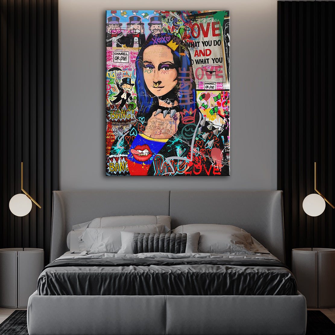 Wandbild Pop Art Kunstwerk Abstract Mona