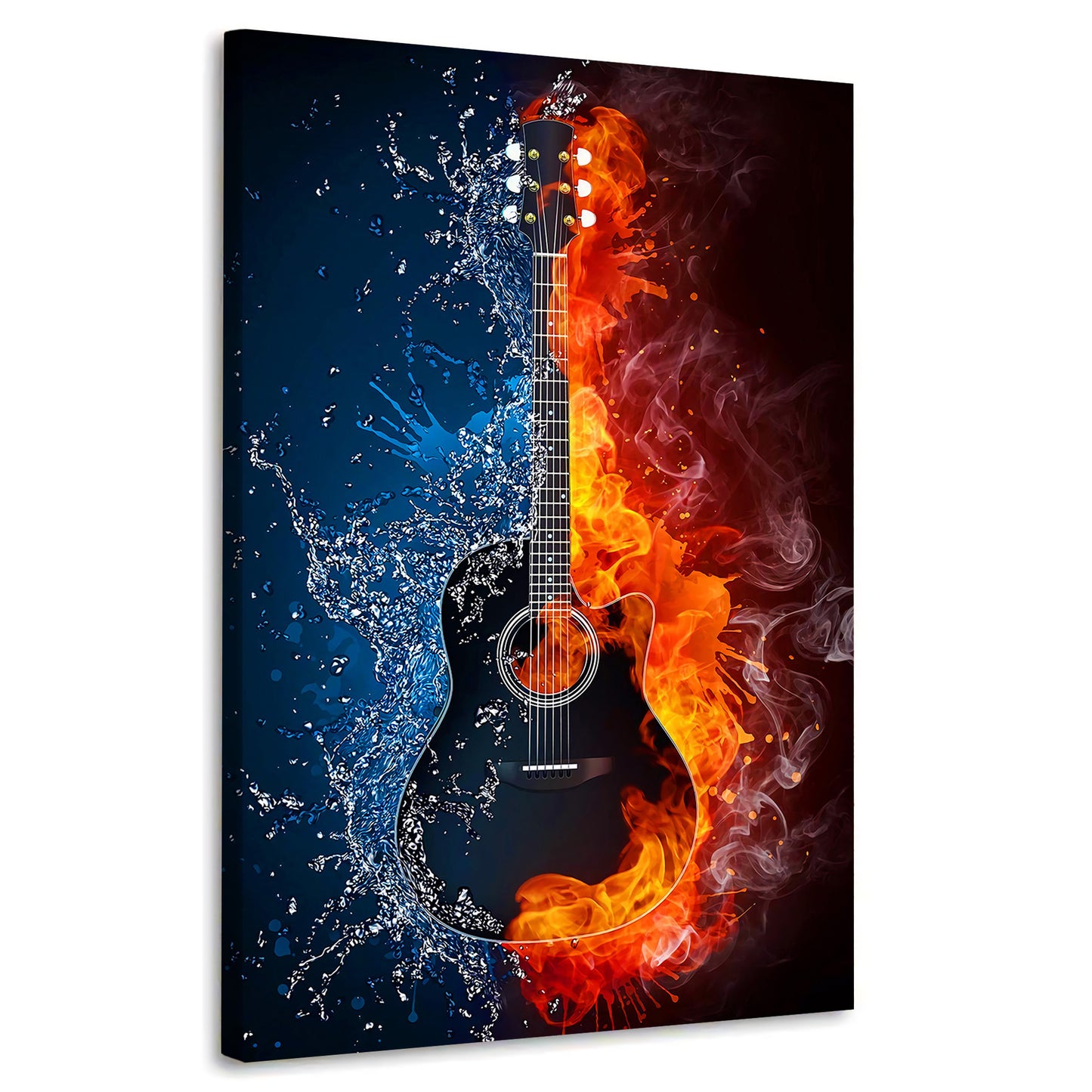 Wandbild Gitarre Musik Pop Art Abstract Style