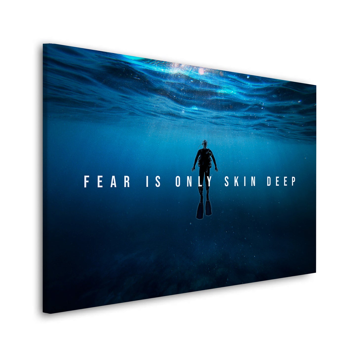 Wandbild Motivation Mindset Fear Is Only Skin Deep