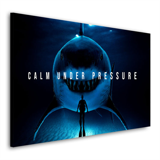 Wandbild Motivation Mindset Hai Calm Under Pressure Dark Style