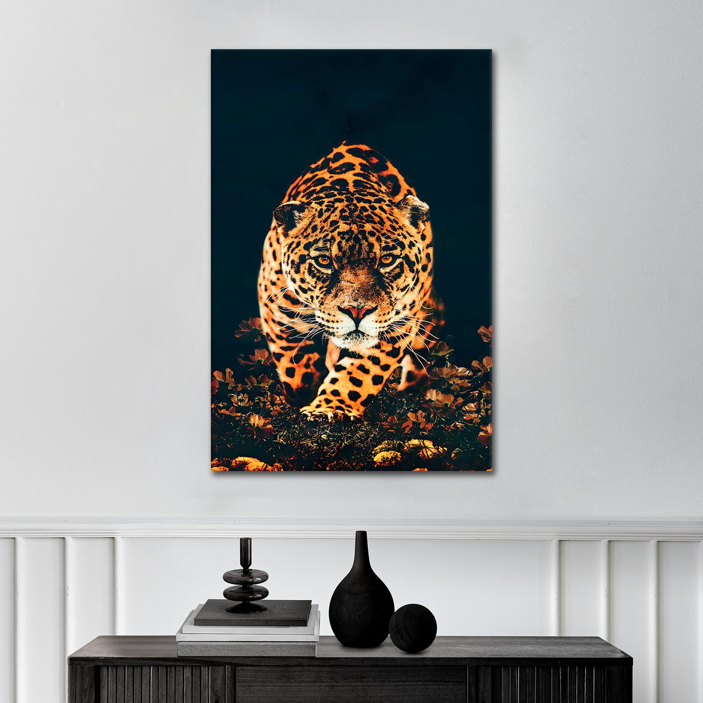 Wandbild Beautiful Leopard auf der Jagd